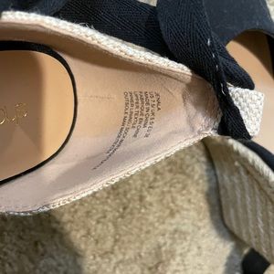 Brand new black platform espadrilles